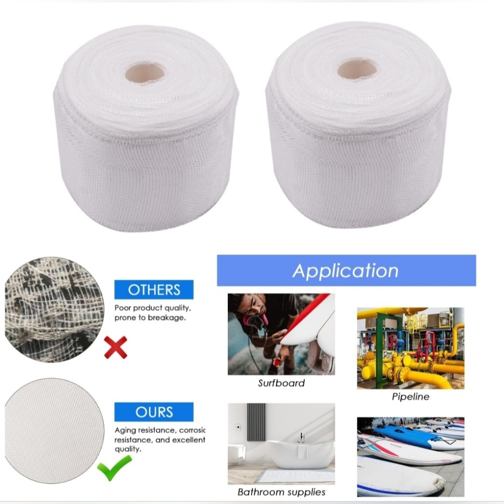 New Fiberglass Cloth Roll Non Adhesive Woven Tape Repair System Sealer